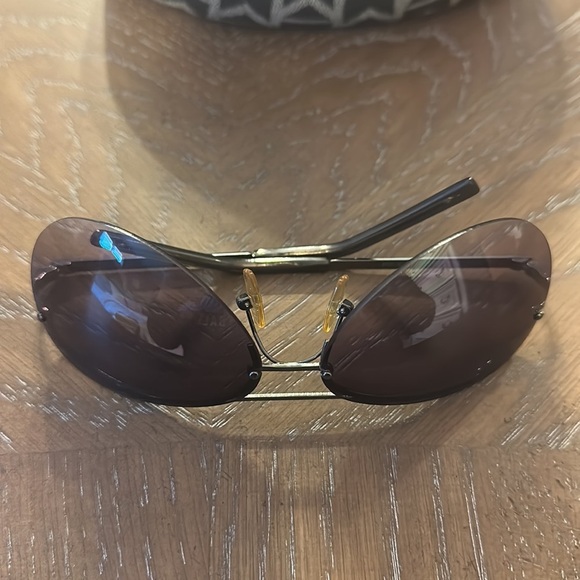 Michael Kors Aviator sunglasses rimless + case! Like brand new - Picture 5 of 7